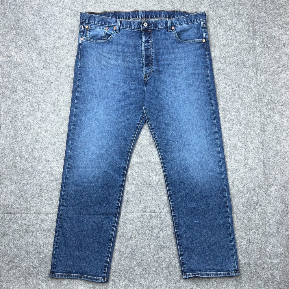 Levi's 501 Jeans Men 40x30 Blue Straight Leg Regular Button Fly Stretch‎ Denim